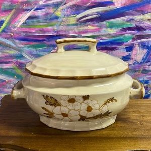 Elegant Floral Ceramic Tureen